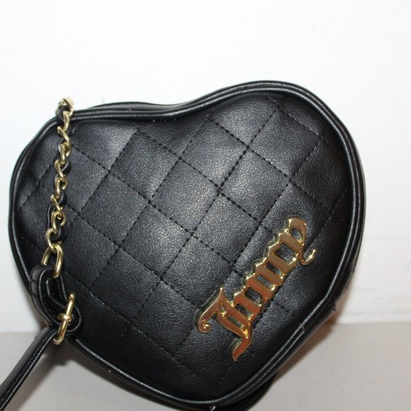 NEW JUICY COUTURE CHANGE OF HEART CROSSBODY BAG PURSE BLACK - Picture 2 of 5